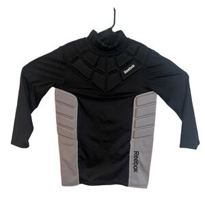 Reebok Kids Black and Gray Long Sleeve Jersey